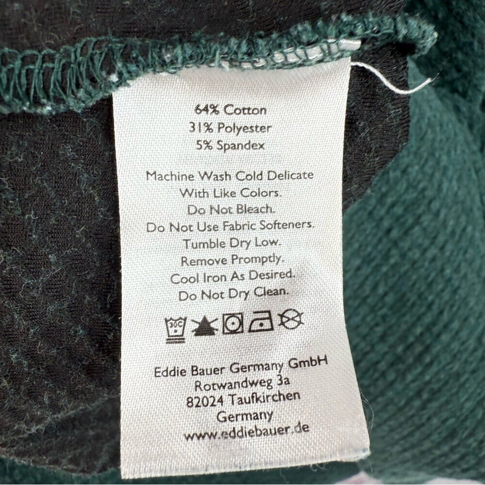 Eddie Bauer sweater pullover comfy dark Forest Green Crewneck Sweater - Picture 9 of 10